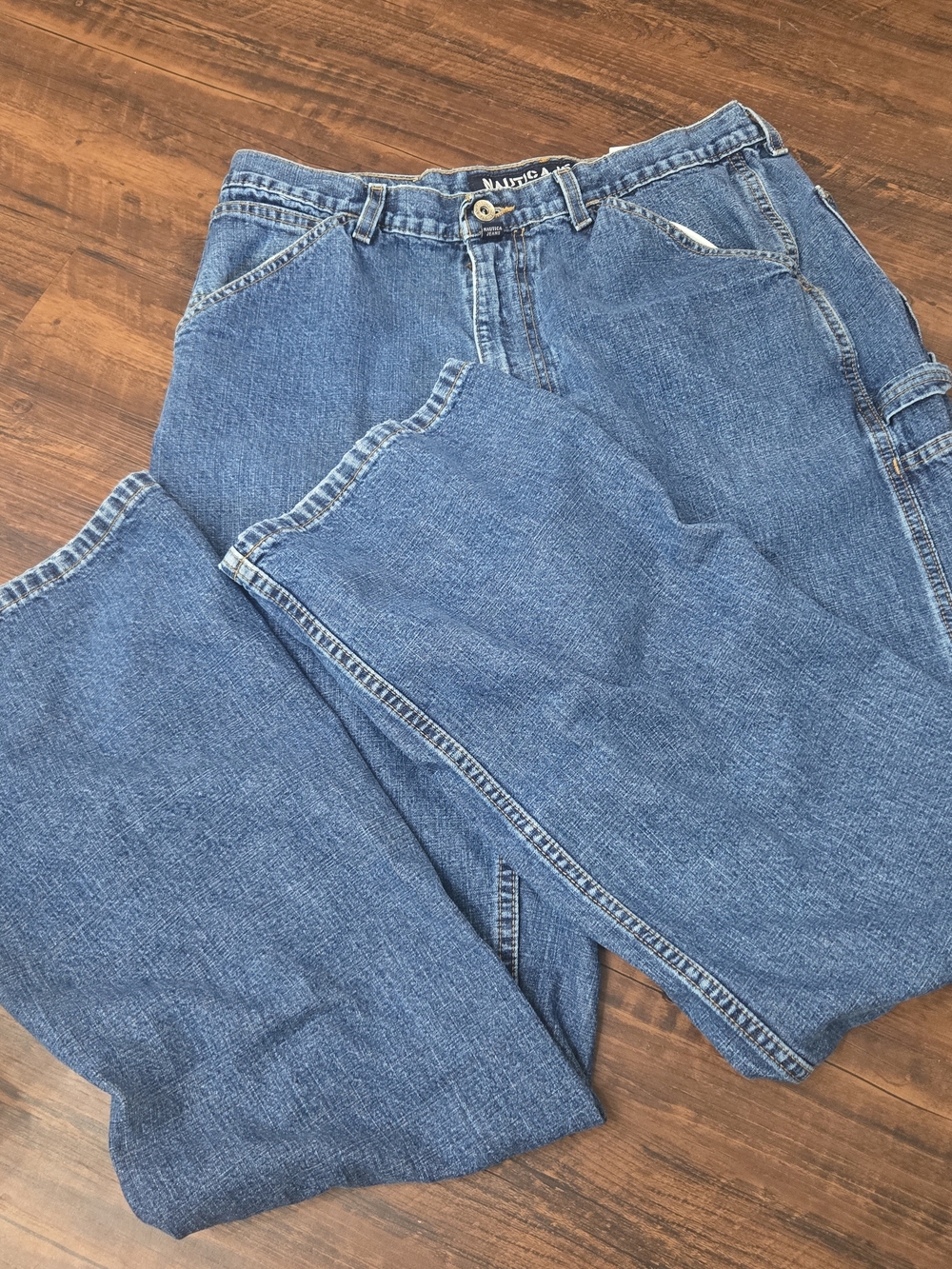 Nautica Jeans Vintage 90s Y2K Carpenter Blue Denim Jeans Men's Size 34x34